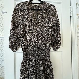 Elegant Black and White Patterned Ulla Johnson Dress